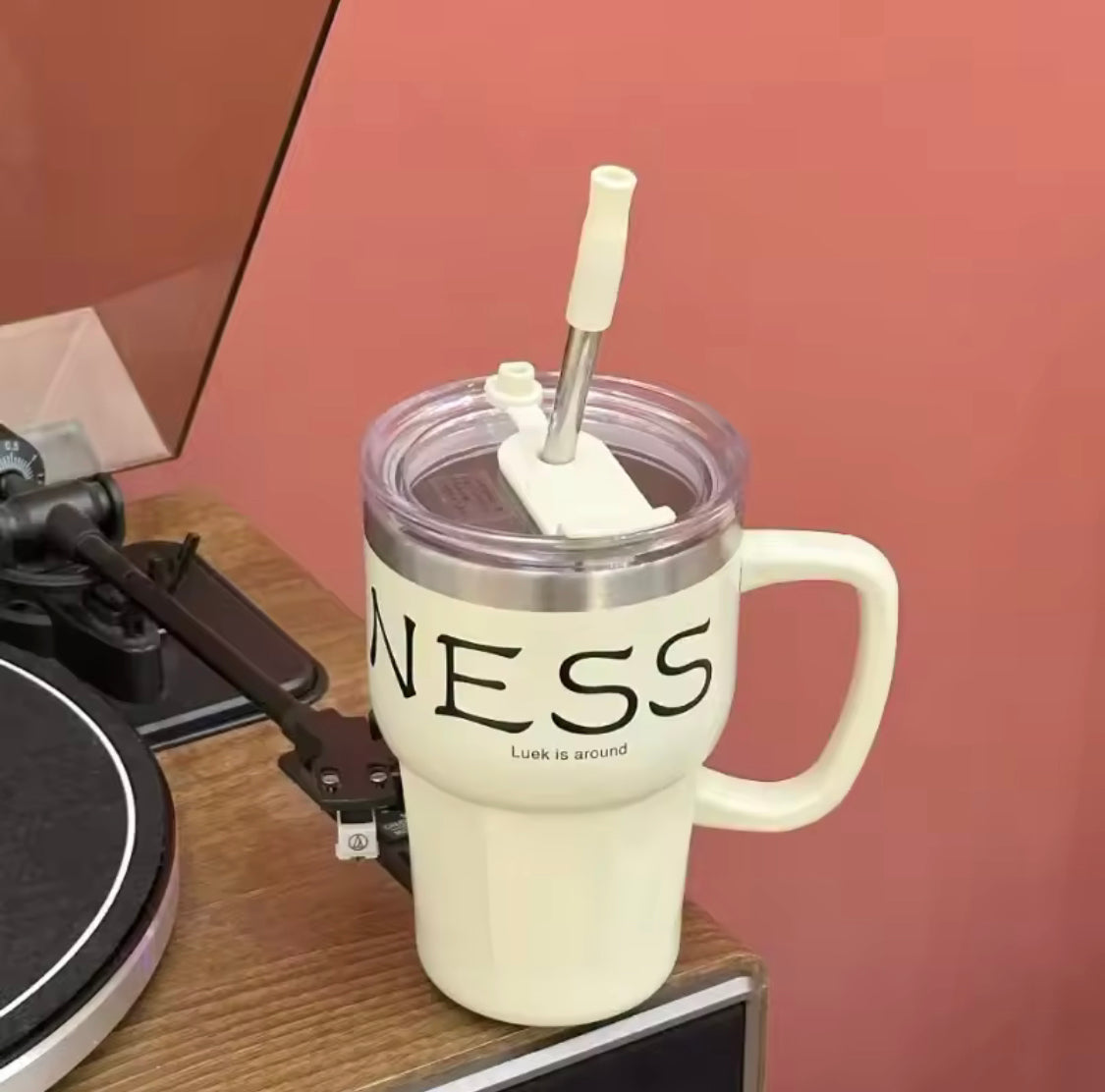 600ml Korean Style Coffe Mug, Office Water Cup, Dual Drinking Straw Coffee Cup, Stainless Steel Office Mug, Stainless Steel Thermos Mug 600ml Korean Style Coffe Mug, Office Water Cup, Dual Drinking Straw Coffee Cup, Stainless Steel Office Mug, Stainless Steel Thermos Mug